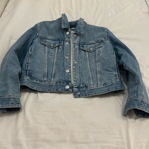 Women’s Zara denim jacket - fleece lined - size Medium